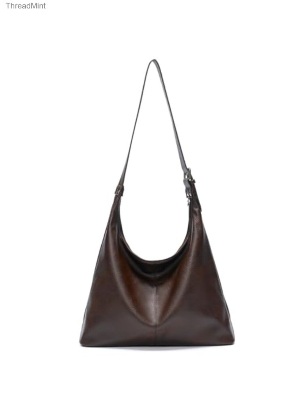 Large Vegan Leather Hobo Bag for Women Slouchy Shoulder Purse Work Handbag